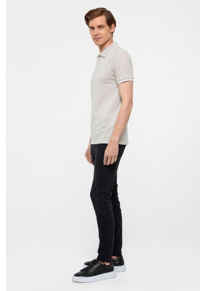 Taş Slim Fitilli Polo Yaka Tişört