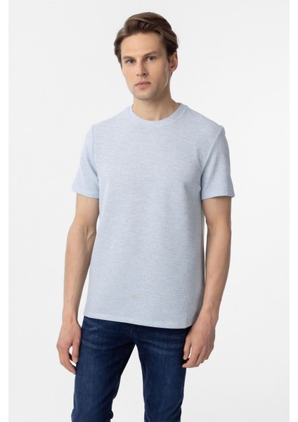 Mavi Regular Armürlü Bisiklet Yaka Tişört fiyatları