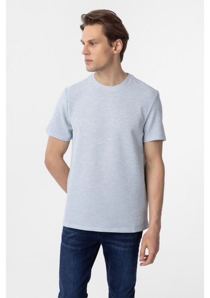 Mavi Regular Armürlü Bisiklet Yaka Tişört fırsatları