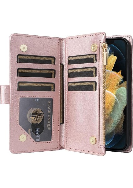 Samsung Galaxy S21 Ultra Kayış Darbeye Cüzdan Kart Yuvaları Için Flip Case (Yurt Dışından) indirimleri