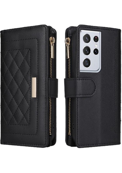 Samsung Galaxy S21 Ultra Kayış Darbeye Cüzdan Kart Yuvaları Için Flip Case (Yurt Dışından) fırsatları