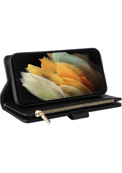 Samsung Galaxy S21 Ultra Kayış Darbeye Cüzdan Kart Yuvaları Için Flip Case (Yurt Dışından) indirimleri