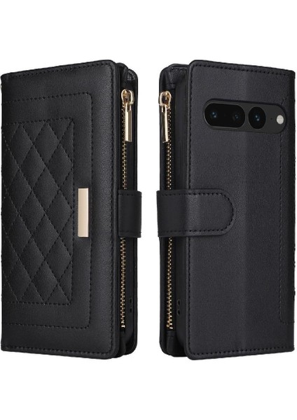Google Piksel 7 Pro Kayış Darbeye Dayanıklı Cüzdan Kart Yuvaları Için Flip Case (Yurt Dışından)