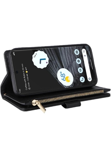Google Piksel 7 Pro Kayış Darbeye Dayanıklı Cüzdan Kart Yuvaları Için Flip Case (Yurt Dışından)