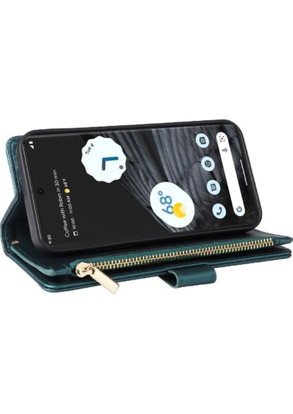 Google Piksel 7 Pro Kayış Darbeye Dayanıklı Cüzdan Kart Yuvaları Için Flip Case (Yurt Dışından)
