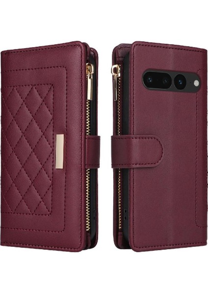 Google Piksel 7 Pro Kayış Darbeye Dayanıklı Cüzdan Kart Yuvaları Için Flip Case (Yurt Dışından)