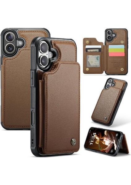 IPhone 16 Için Flip Case Artı Kickstand Kart Tutucu Ince Darbeye Vaka (Yurt Dışından) fiyatları