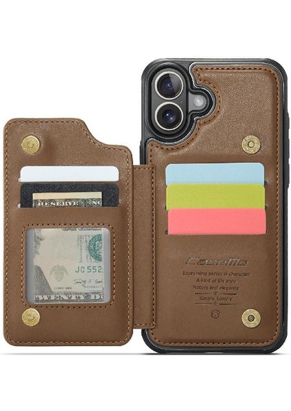 IPhone 16 Için Flip Case Artı Kickstand Kart Tutucu Ince Darbeye Vaka (Yurt Dışından) indirimleri