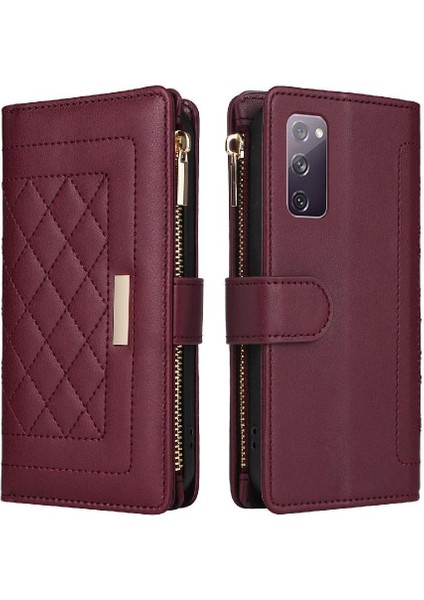 Samsung Galaxy S22 Kayış Kart Yuvaları Darbeye Cüzdan Için Flip Case (Yurt Dışından)