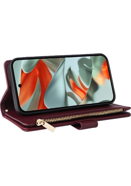 Google Piksel 9 Pro Xl Cüzdan Kart Yuvaları Için Flip Case Kayış Darbeye (Yurt Dışından)