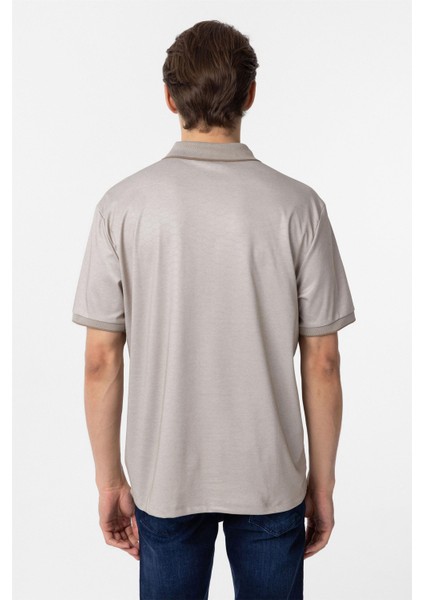 Bej Regular Baskılı Polo Yaka Tişört indirimleri