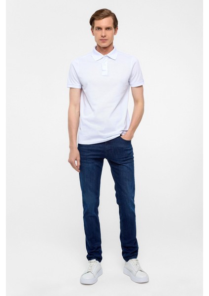Beyaz Slim Düz Polo Yaka Tişört indirimleri