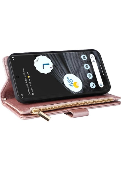 Google Piksel 7 Pro Kayış Darbeye Dayanıklı Cüzdan Kart Yuvaları Için Flip Case (Yurt Dışından)