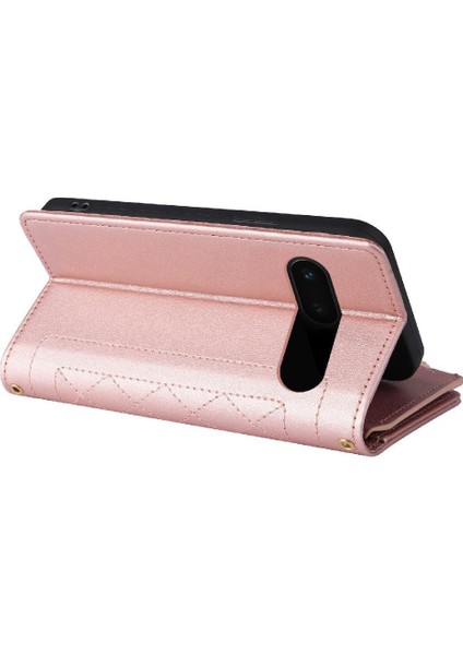Google Piksel 7 Pro Kayış Darbeye Dayanıklı Cüzdan Kart Yuvaları Için Flip Case (Yurt Dışından)