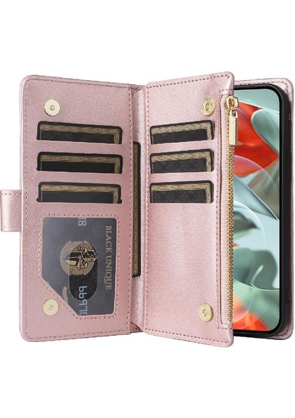 Google Piksel 9 Pro Xl Cüzdan Kart Yuvaları Için Flip Case Kayış Darbeye (Yurt Dışından)