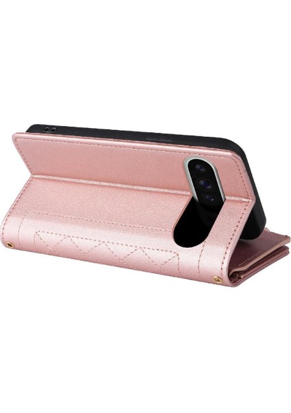 Google Piksel 9 Pro Xl Cüzdan Kart Yuvaları Için Flip Case Kayış Darbeye (Yurt Dışından)
