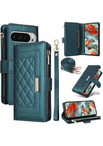 Google Piksel 9 Pro Xl Cüzdan Kart Yuvaları Için Flip Case Kayış Darbeye (Yurt Dışından)