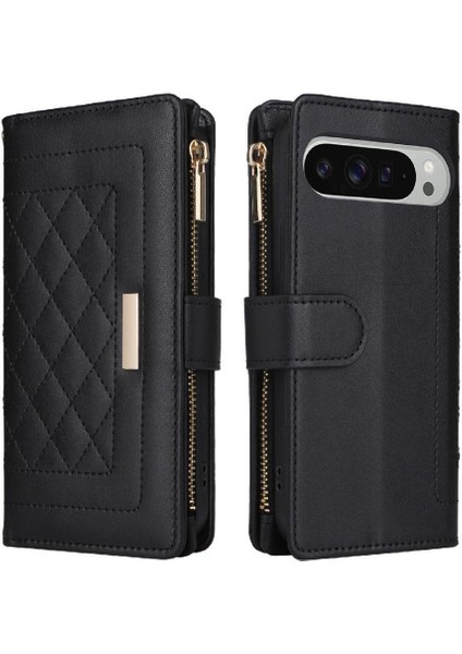 Google Piksel 9 Pro Xl Cüzdan Kart Yuvaları Için Flip Case Kayış Darbeye (Yurt Dışından)