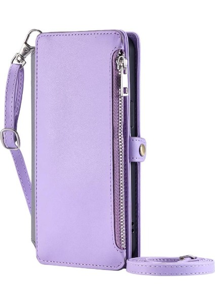 Samsung Galaxy A20 Için Crossbody DURUMDA/A30 Rfıd Engelleme Uzun Kordon Yuvası (Yurt Dışından)