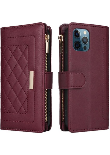 IPhone 12 Için Flip Case Pro Max Cüzdan Kart Yuvaları Kayış Darbeye (Yurt Dışından) indirimleri