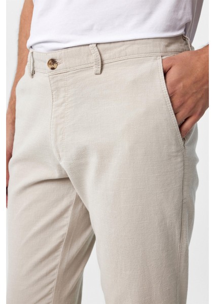 Taş Slim Fit Armürlü Kanvas Pantolon