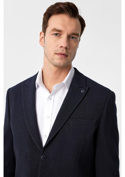 Lacivert Regular Fit Desenli 4 Drop Ceket fiyatları