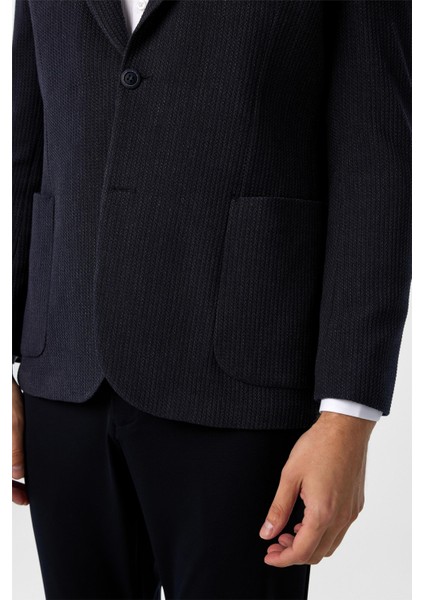 Lacivert Regular Fit Desenli 4 Drop Ceket indirimleri