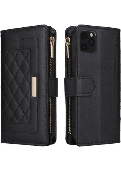 IPhone 11 Için Flip Case Pro Max Cüzdan Kayış Kart Yuvaları Darbeye (Yurt Dışından)