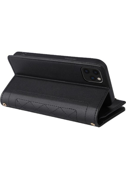 IPhone 11 Için Flip Case Pro Max Cüzdan Kayış Kart Yuvaları Darbeye (Yurt Dışından)