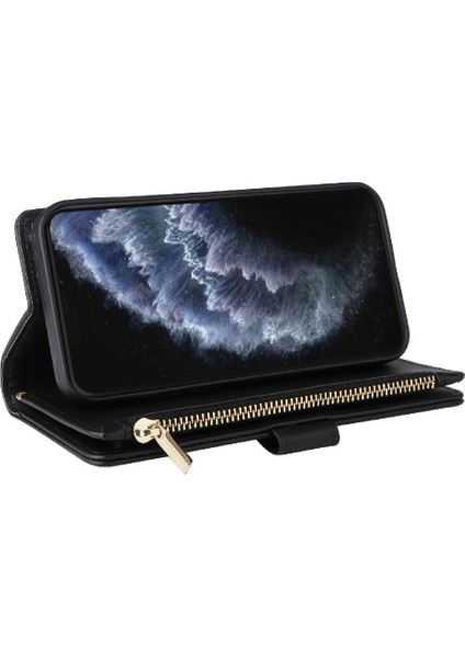 IPhone 11 Için Flip Case Pro Max Cüzdan Kayış Kart Yuvaları Darbeye (Yurt Dışından)