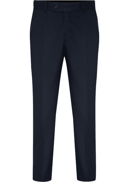 Lacivert Slim Fit Düz Pantolon