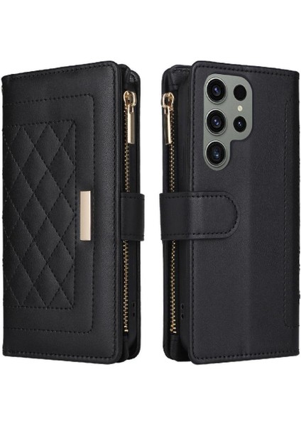 Samsung Galaxy S24 Darbeye Cüzdan Kayış Kart Yuvaları Için Flip Case (Yurt Dışından) modelleri