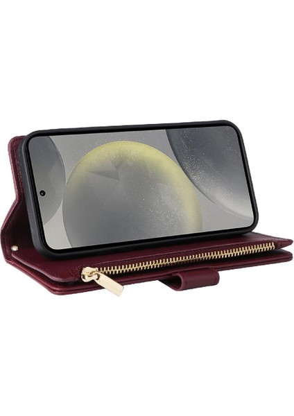 Samsung Galaxy S24 Darbeye Cüzdan Kayış Kart Yuvaları Için Flip Case (Yurt Dışından) fırsatları