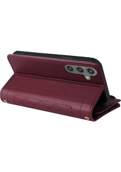 Samsung Galaxy S24 Darbeye Cüzdan Kayış Kart Yuvaları Için Flip Case (Yurt Dışından) indirimleri