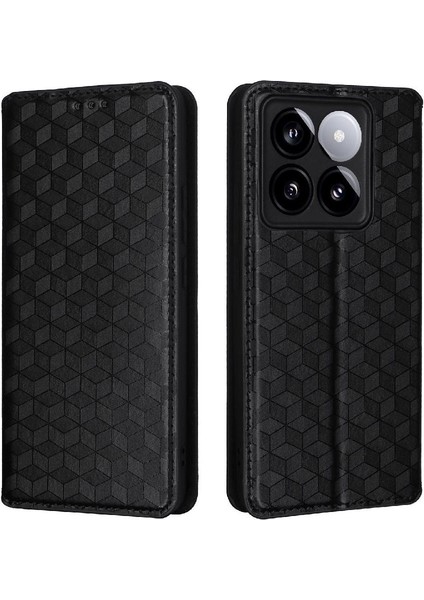 Xiaomi 14T Manyetik Kapatma Kart Yuvaları Için Flip Case Tutucu 3D Desen (Yurt Dışından) modelleri