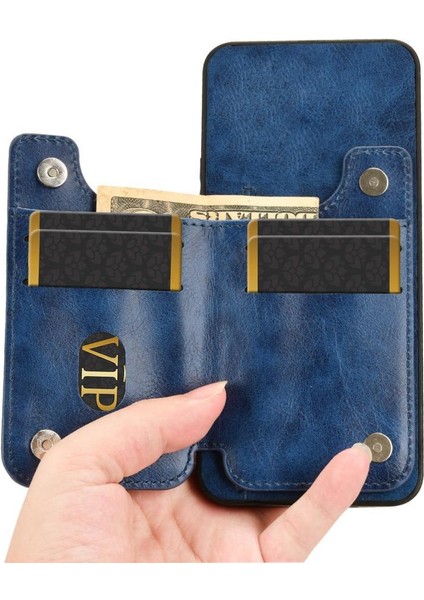 Samsung Galaxy M54 Vegan Pu Deri Kickstand Kart Çanta Için Cüzdan Kılıf (Yurt Dışından)