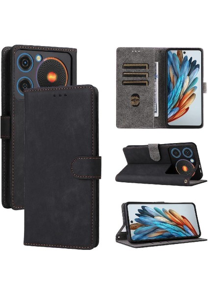 Zte Nubia Müzik Z2353 Pu Deri Kart Yuvaları Kapak Manyetik Kapak (Yurt Dışından)