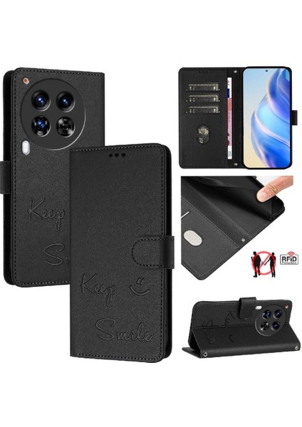 Tecno Camon 30 Premier 5g Flıp Kapak Pu Deri Kart Tutucu Rfıd Için Kılıf (Yurt Dışından)