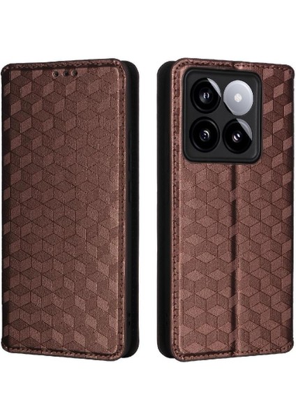 Xiaomi 14T Manyetik Kapatma Kart Yuvaları Için Flip Case Tutucu 3D Desen (Yurt Dışından)
