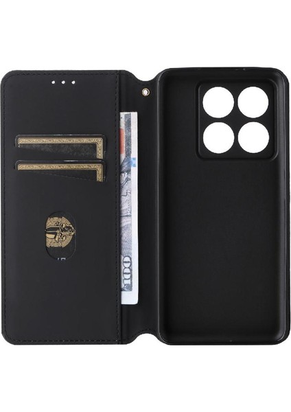 Xiaomi 14T Manyetik Kapatma Kart Yuvaları Için Flip Case Tutucu 3D Desen (Yurt Dışından) modelleri