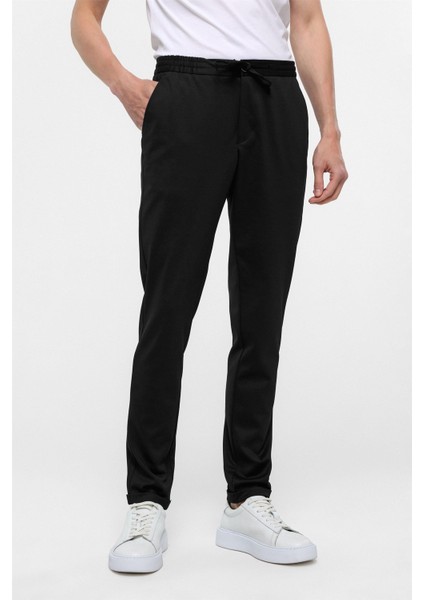 Siyah Slim Fit Düz Pantolon
