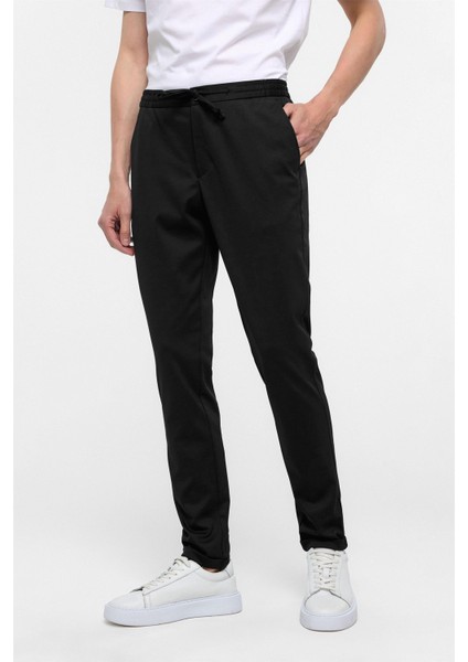 Siyah Slim Fit Düz Pantolon