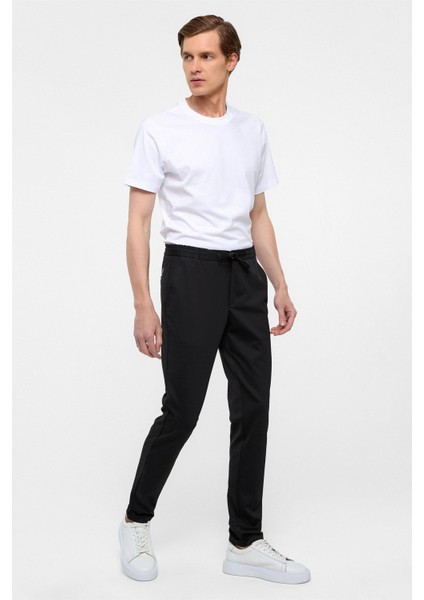 Siyah Slim Fit Düz Pantolon