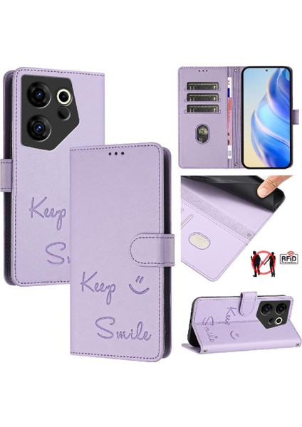 Tecno Camon 20 Premier 5g Flıp Kapak Için Rfıd Engelleme Kart Tutucu Pu (Yurt Dışından)