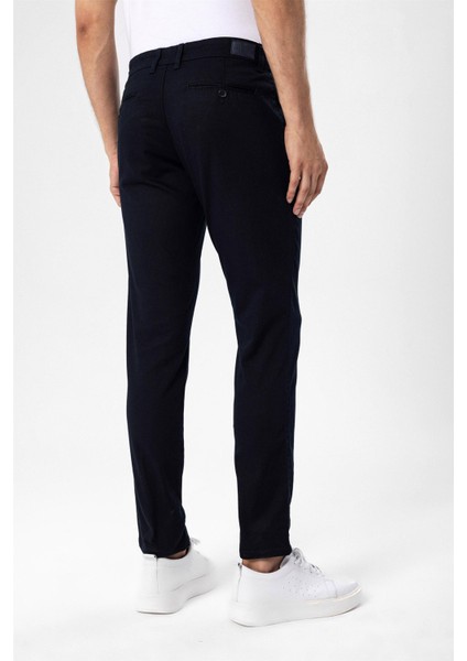 Lacivert Slim Fit Armürlü Pantolon indirimleri