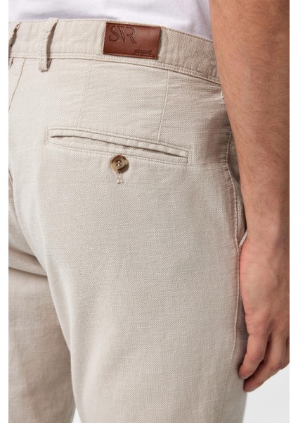 Taş Slim Fit Armürlü Kanvas Pantolon fırsatları