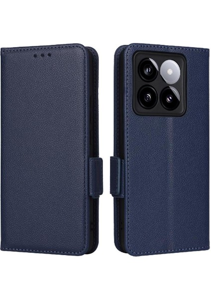 Xiaomi 14T Manyetik Pu Deri Yan Toka Cüzdan Kart Yuvaları Için Flip Case (Yurt Dışından) modelleri