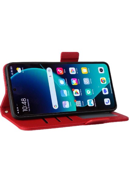 Xiaomi 14T Manyetik Pu Deri Yan Toka Cüzdan Kart Yuvaları Için Flip Case (Yurt Dışından) modelleri