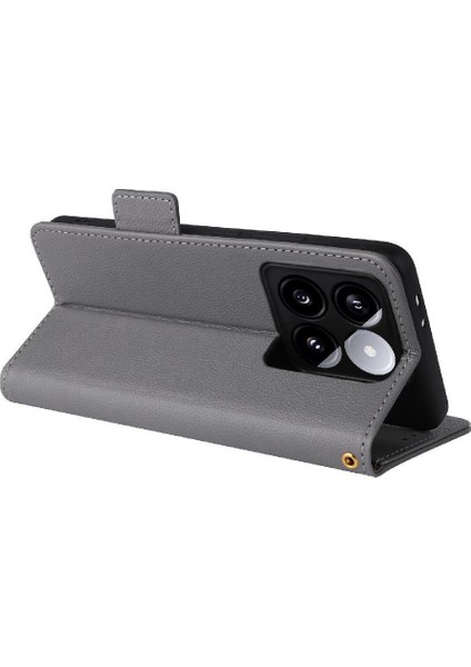 Xiaomi 14T Manyetik Pu Deri Yan Toka Cüzdan Kart Yuvaları Için Flip Case (Yurt Dışından) modelleri