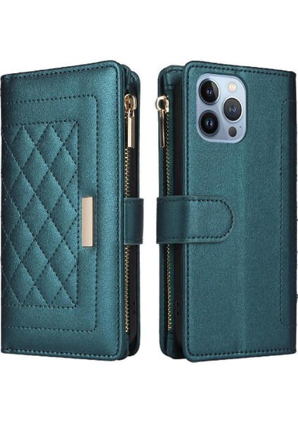 IPhone 15 Pro Cüzdan Darbeye Dayanıklı Kayış Kart Yuvaları Için Flip Case (Yurt Dışından) modelleri